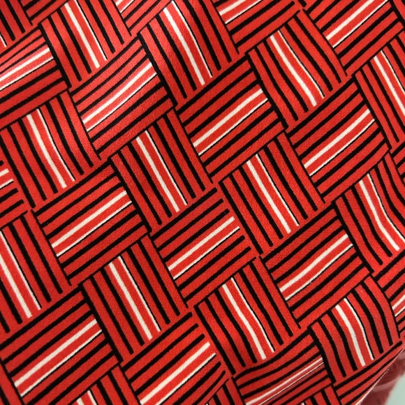 Banana Republic Red Geometric Midi Dress - Picture 2 of 7